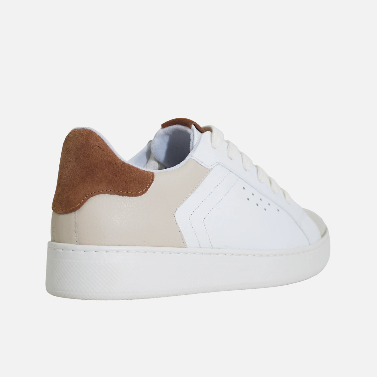 Tenis mozambique de cuero para mujer - Beige