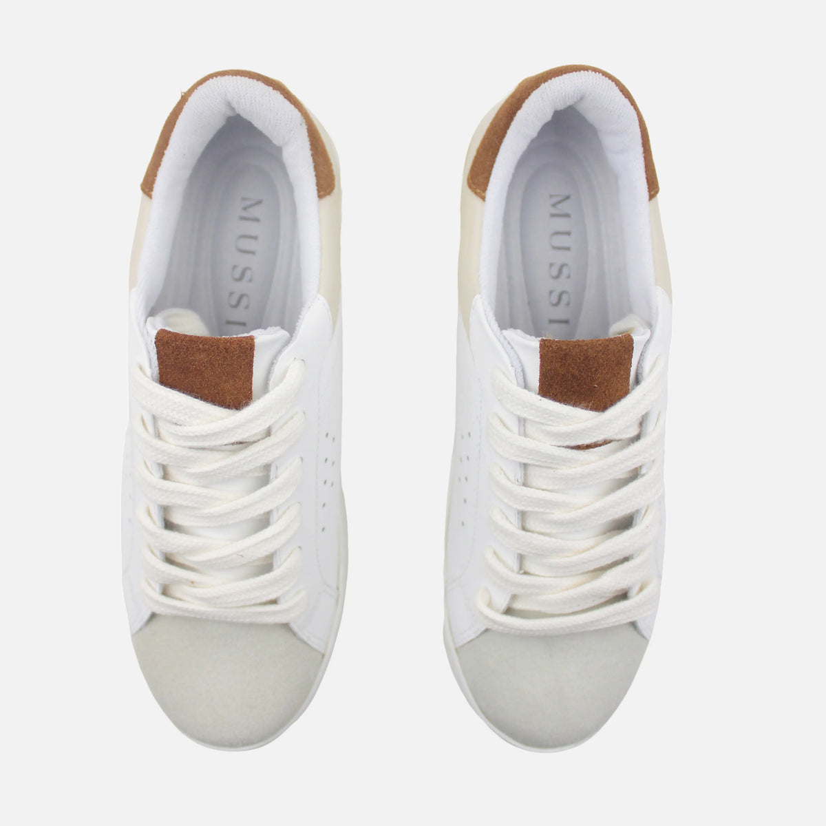 Tenis mozambique de cuero para mujer - Beige