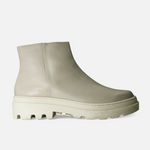 Botin tractorado lydia de cuero para mujer - Hueso