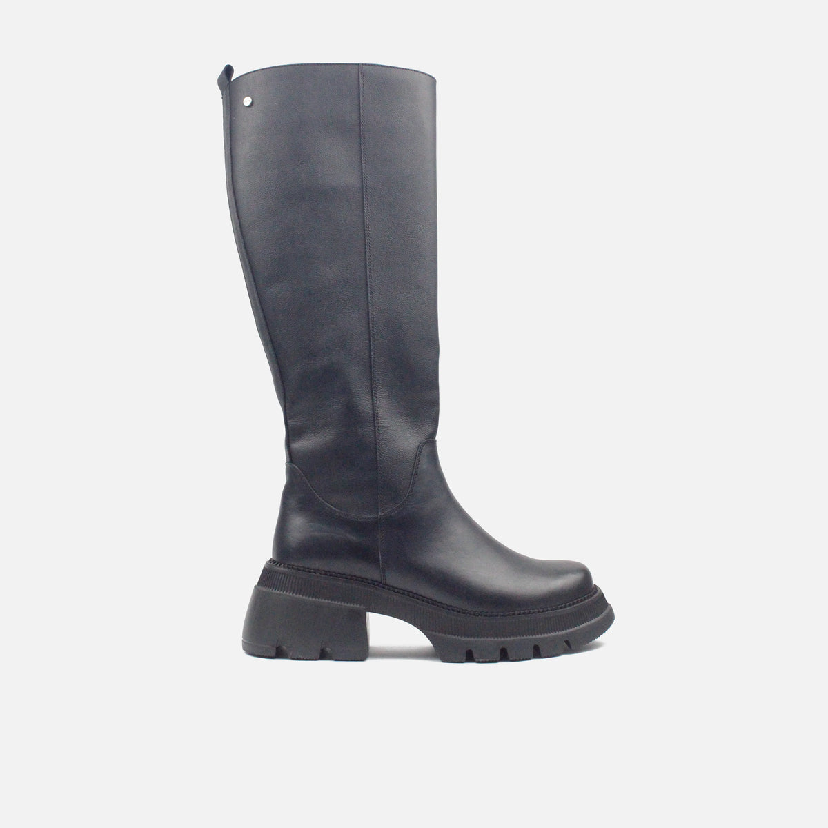 Bota tractorada aura de cuero para mujer - Negro