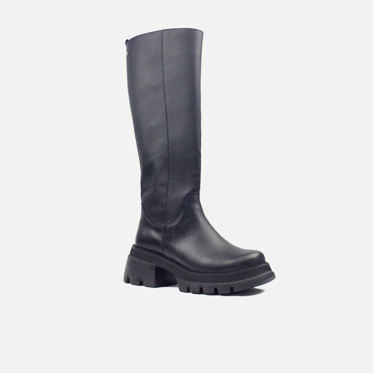 Bota tractorada aura de cuero para mujer - Negro
