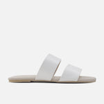 Sandalia plana carioca de sintético para mujer - Blanco