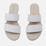 Sandalia plana carioca de sintético para mujer - Blanco