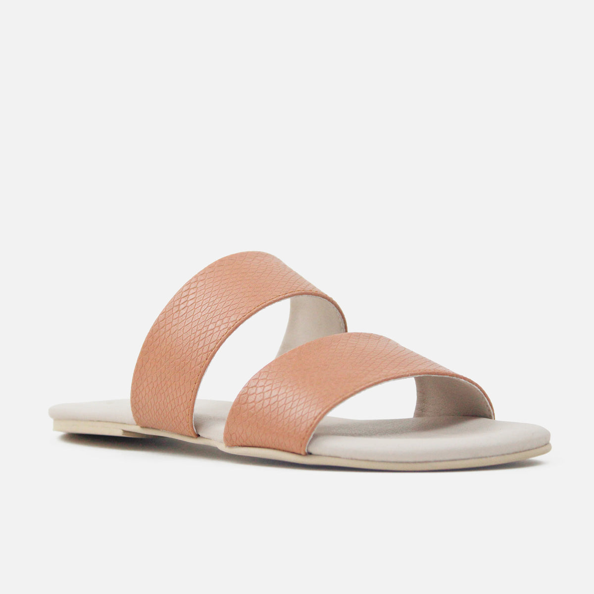 Sandalia plana carioca de sintético para mujer - Almendra