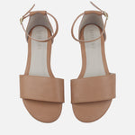 Sandalia plana celeste de sintético para mujer - Almendra