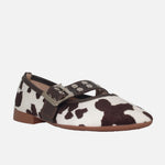 Baleta plana atena de textil para mujer - Café