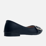 Baleta plana phyllis de sintético para mujer - Negro