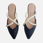 Baleta destalonada many de sintético para mujer - Negro