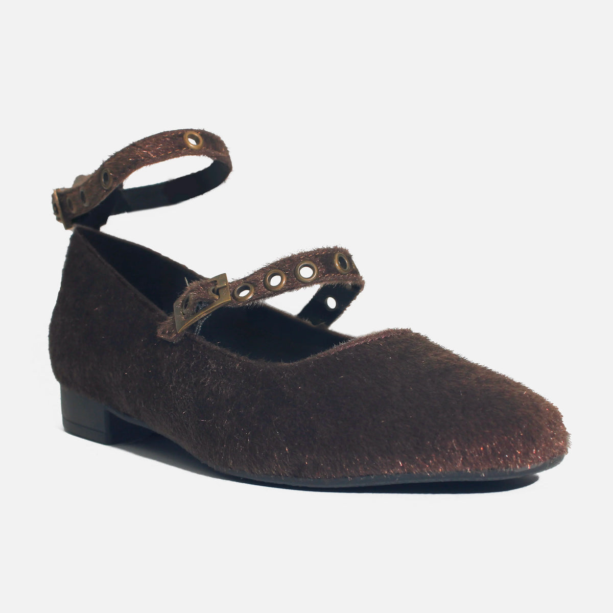 Baleta plana lavinia de sintético para mujer - Café