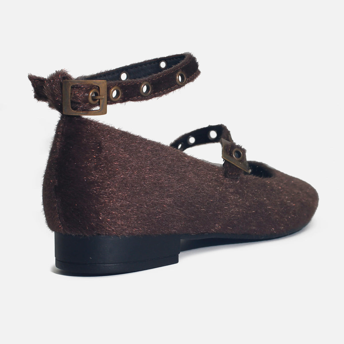 Baleta plana lavinia de sintético para mujer - Café