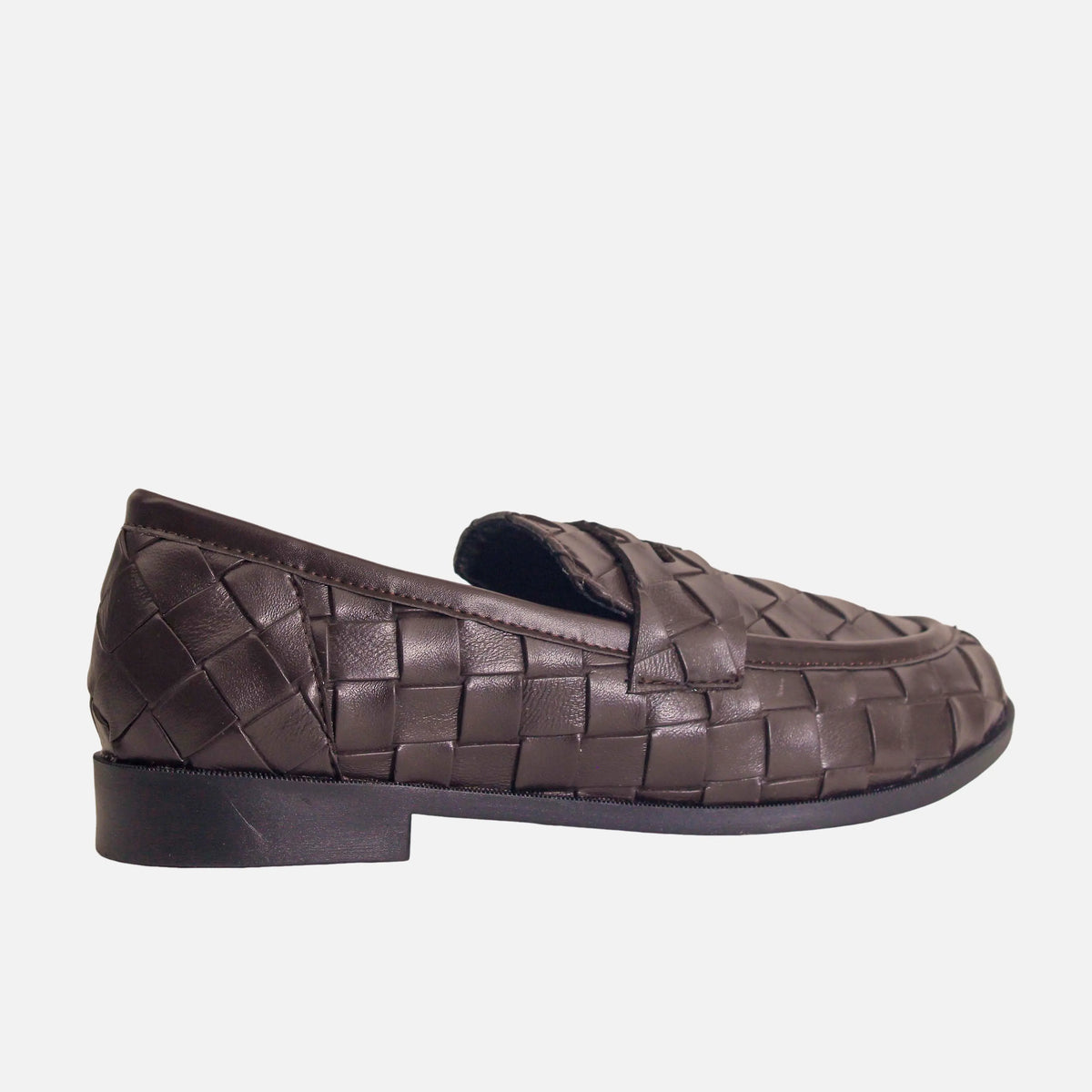 Mocasin plano tulipa de sintético para mujer - Café