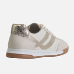 Tenis madison de cuero para mujer - Hueso