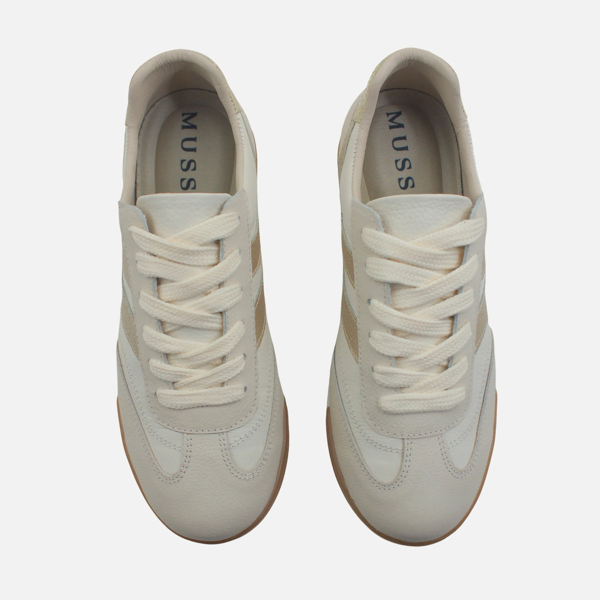 Tenis madison de cuero para mujer - Hueso