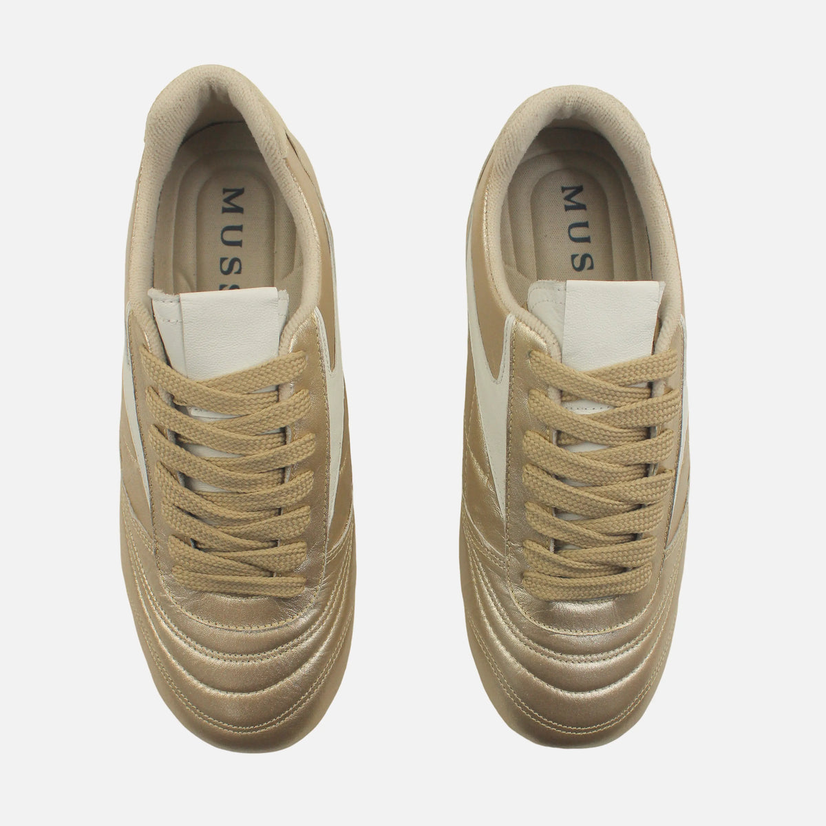 Tenis nina de cuero para mujer - Bronce