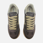 Tenis darsy de cuero para mujer - Café