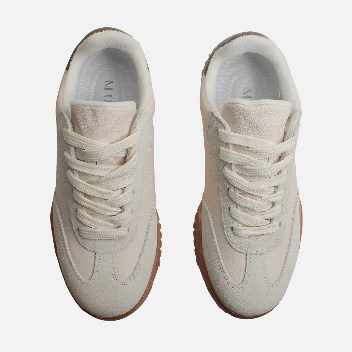 Tenis haize de cuero para mujer - Beige