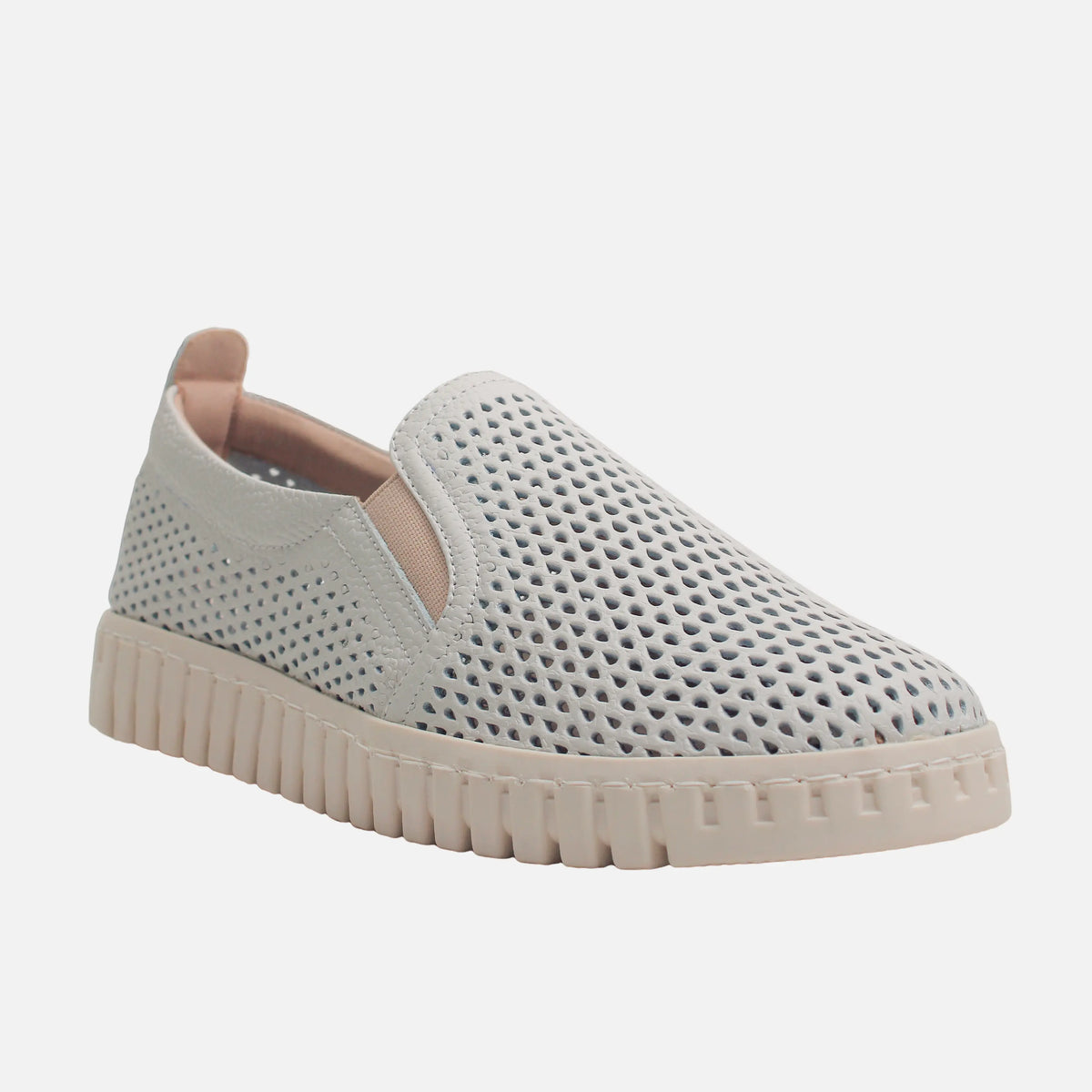 Tenis oria de cuero para mujer - Hueso