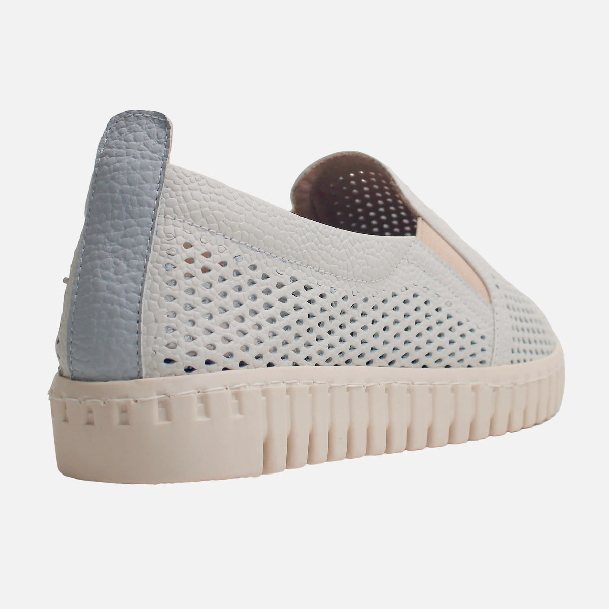 Tenis oria de cuero para mujer - Hueso