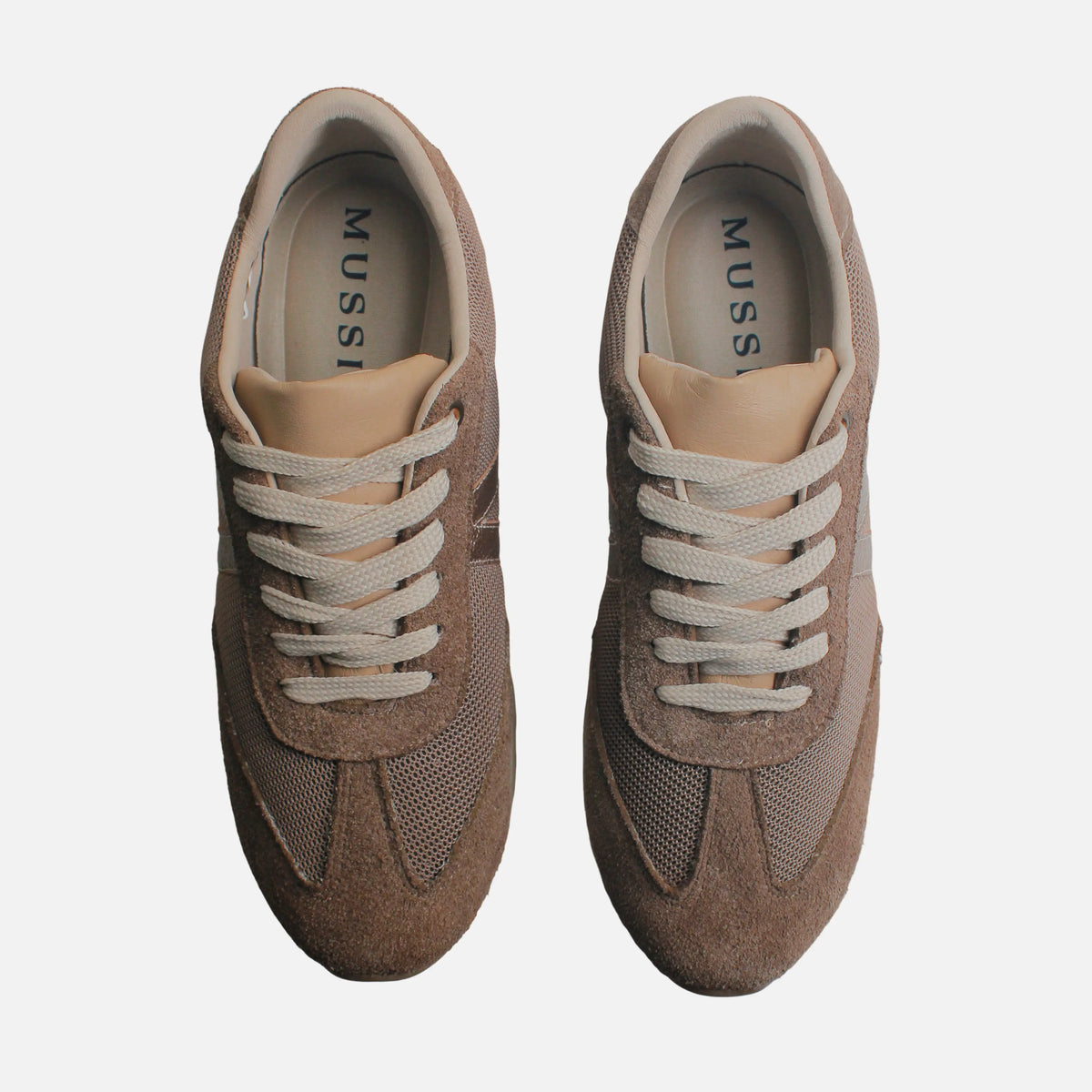 Tenis duna de cuero para mujer - Taupe