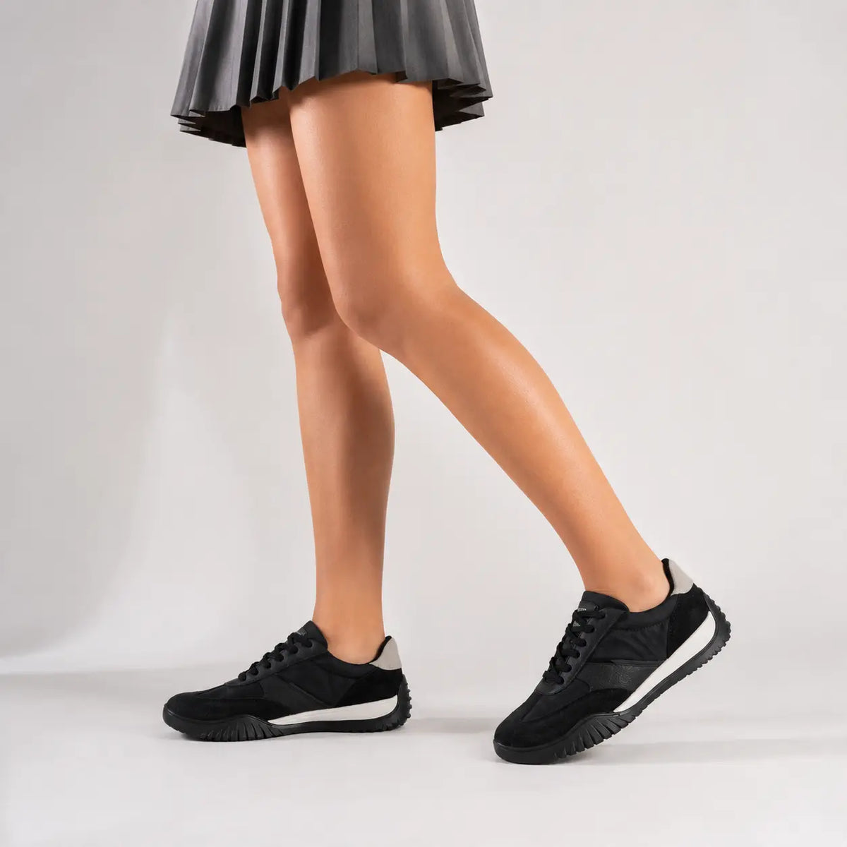 Tenis albalina de sintético para mujer - Negro