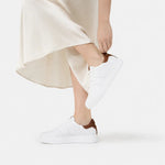 Tenis mary de cuero para mujer - Hueso