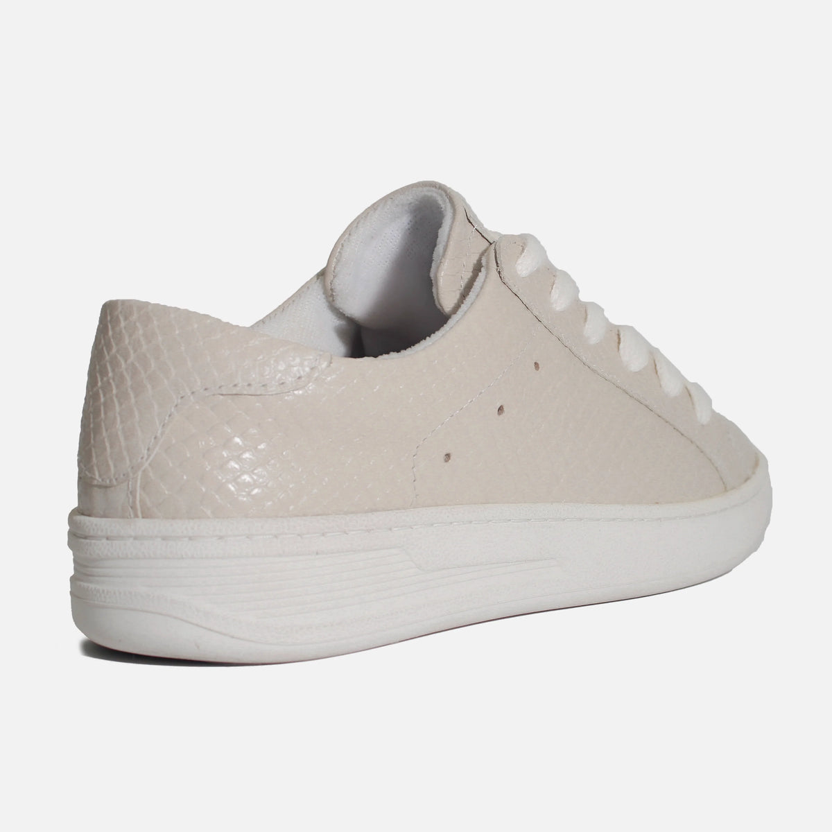 Tenis lien de cuero para mujer - Gris