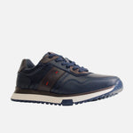 Tenis clarian de cuero para hombre - Azul