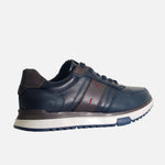 Tenis clarian de cuero para hombre - Azul