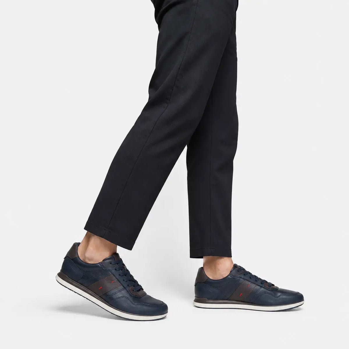 Tenis clarian de cuero para hombre - Azul
