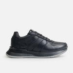 Tenis pietro de cuero para hombre - Negro