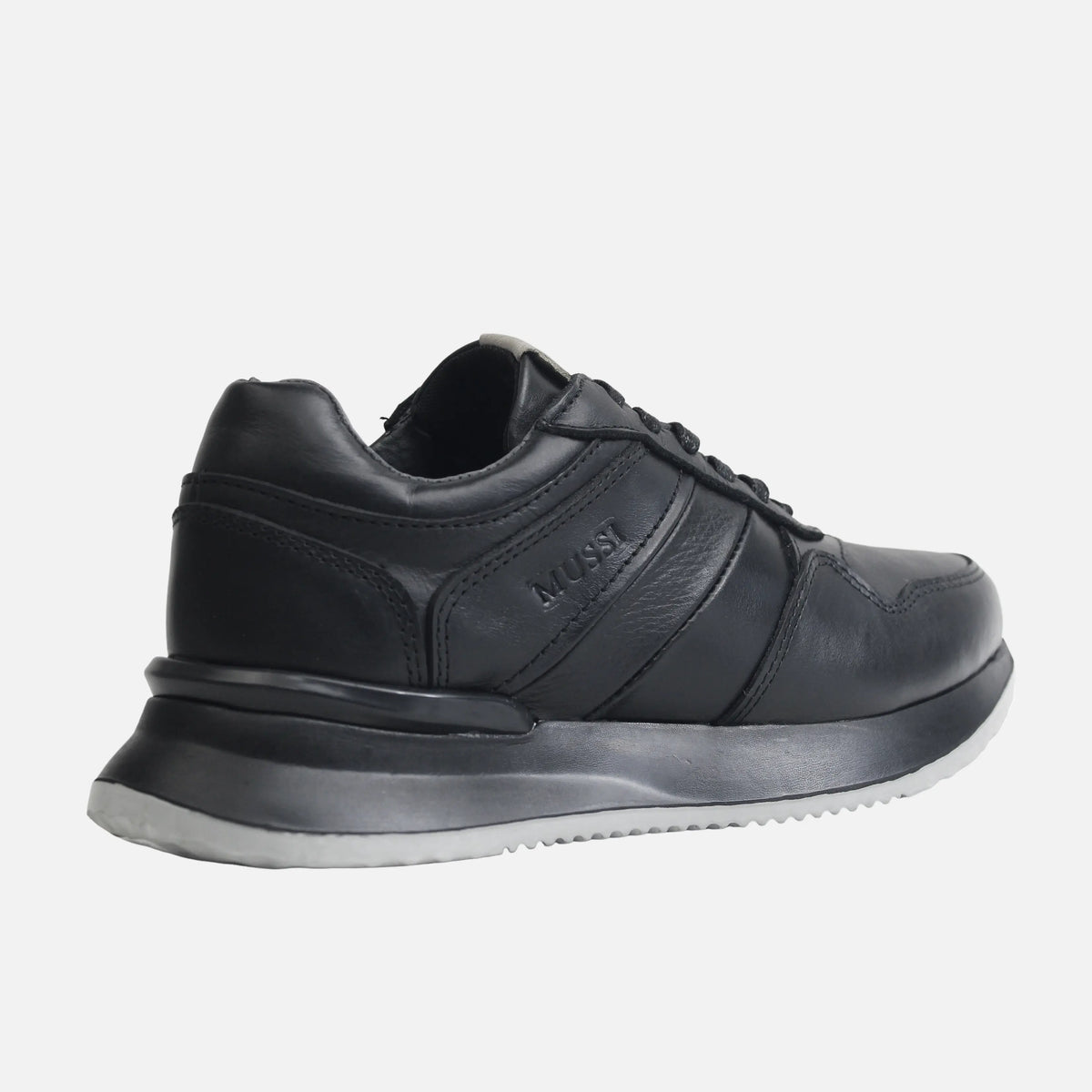 Tenis pietro de cuero para hombre - Negro