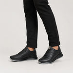 Tenis pietro de cuero para hombre - Negro