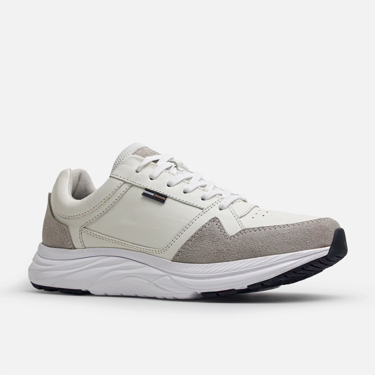 Tenis zafiro de cuero para hombre - Hueso