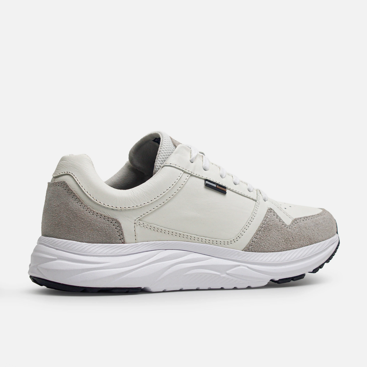 Tenis zafiro de cuero para hombre - Hueso