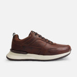 Tenis renzo de cuero para hombre - Café