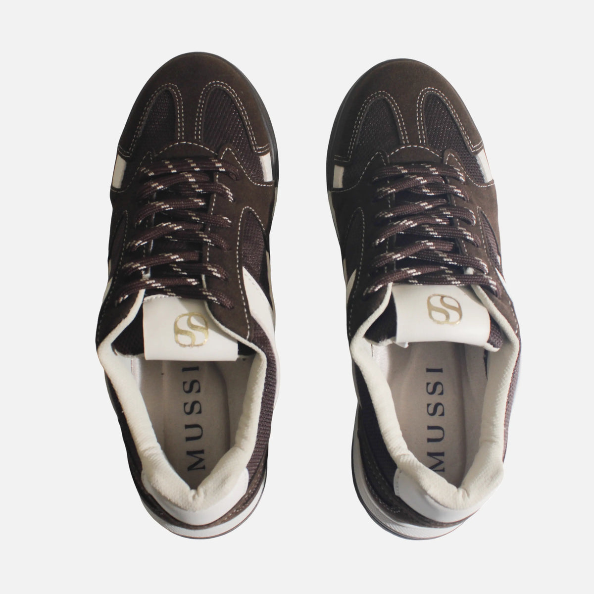 Tenis quira de cuero para mujer - Café