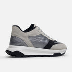 Tenis helia de cuero para mujer - Gris