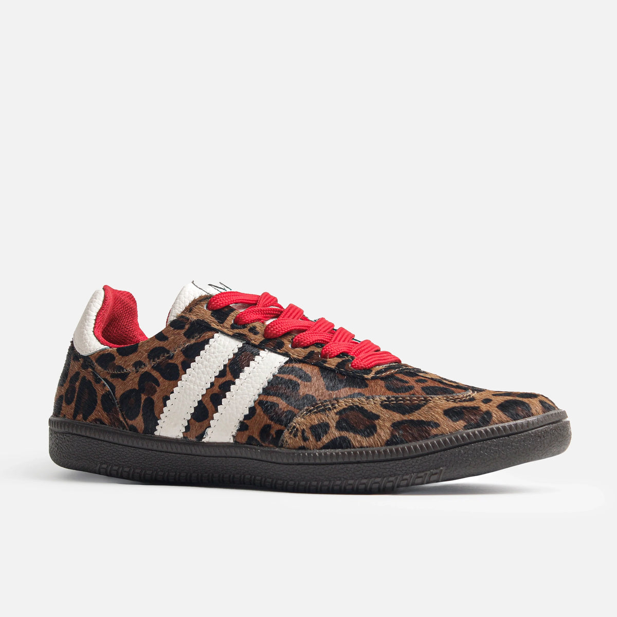 Tenis perlais de cuero para mujer - Cafe