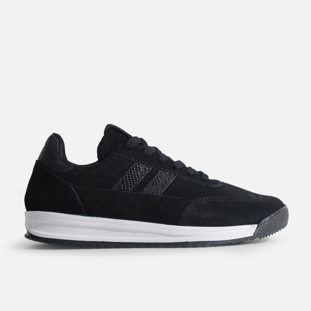 Tenis amethys de cuero para mujer - Negro