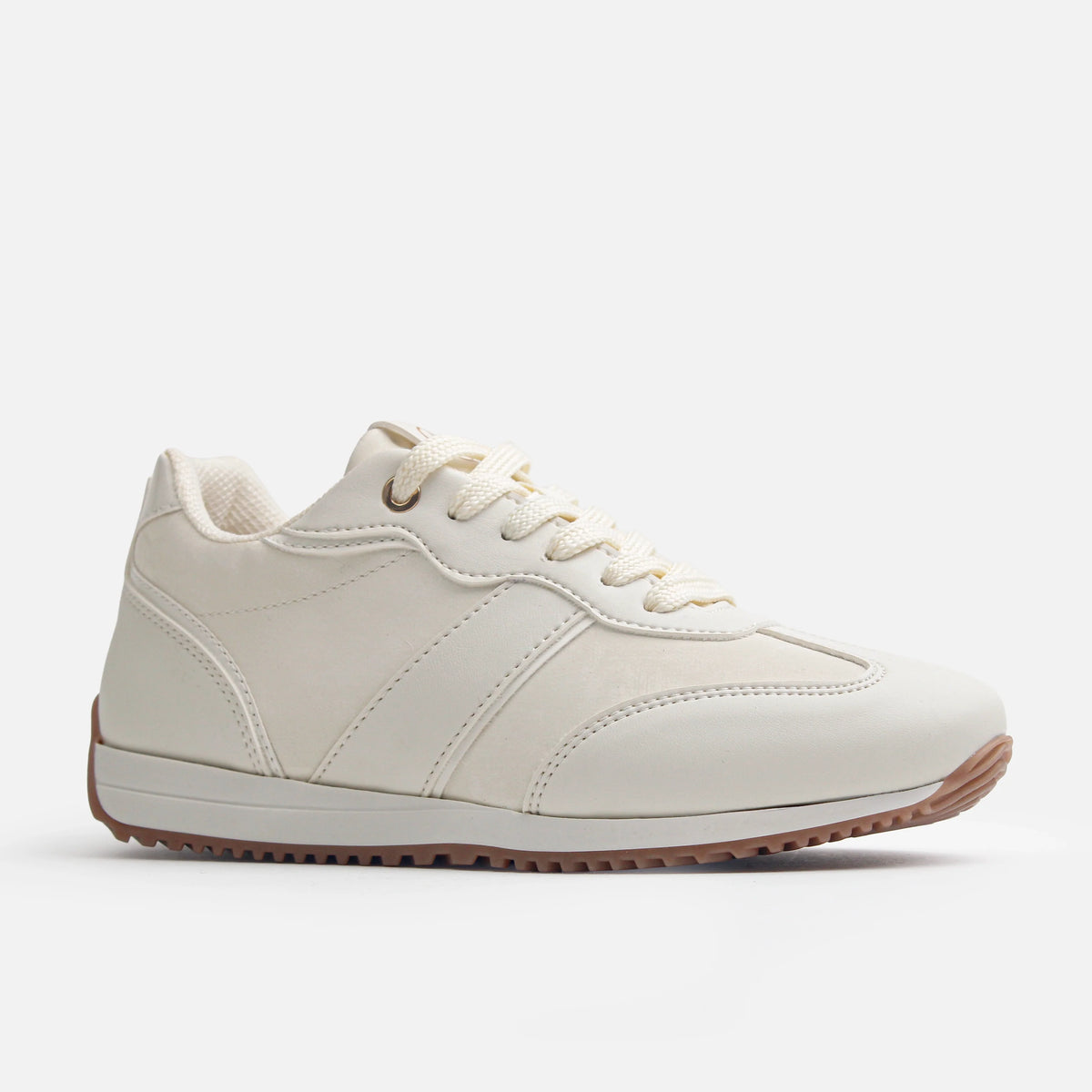 Tenis salmona de sintético para mujer - Hueso