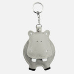 Llavero hippo de cuero para mujer - Gris