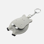 Llavero hippo de cuero para mujer - Gris