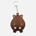 Llavero hippo de cuero para mujer - Miel