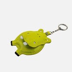 Llavero hippo de cuero para mujer - Amarillo