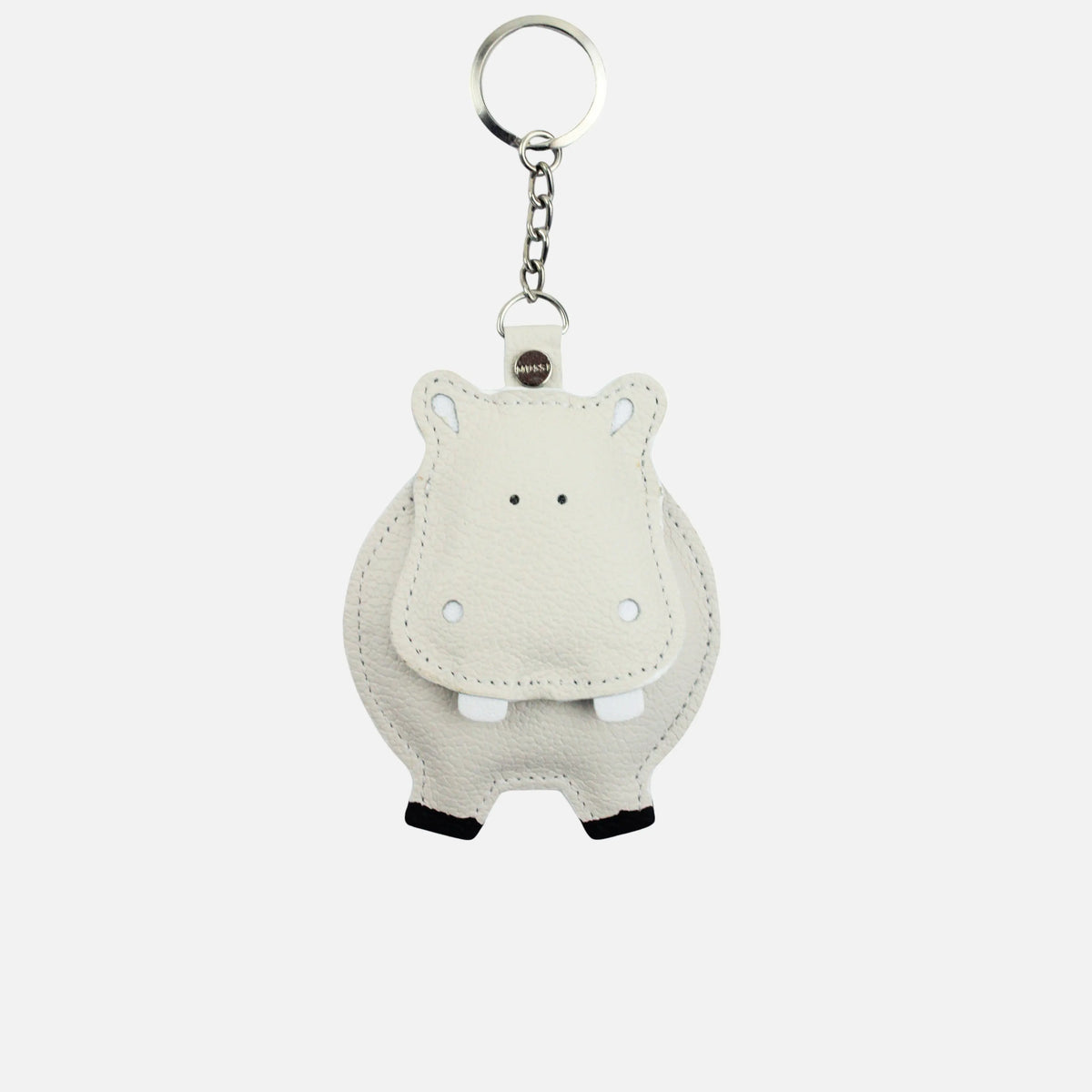 Llavero denver de cuero para mujer - Hueso