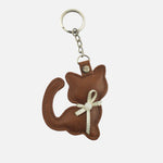 Llavero ivy de cuero para mujer - Miel