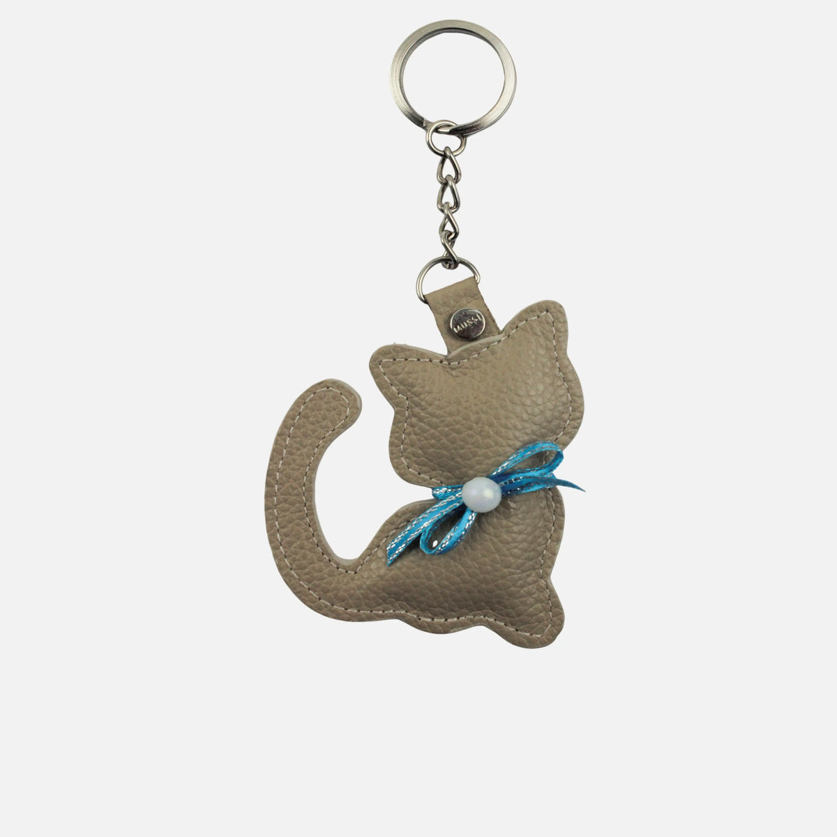 Llavero ivy de cuero para mujer - Taupe