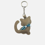 Llavero ivy de cuero para mujer - Taupe