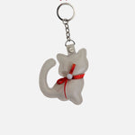 Llavero ivy de cuero para mujer - Hueso