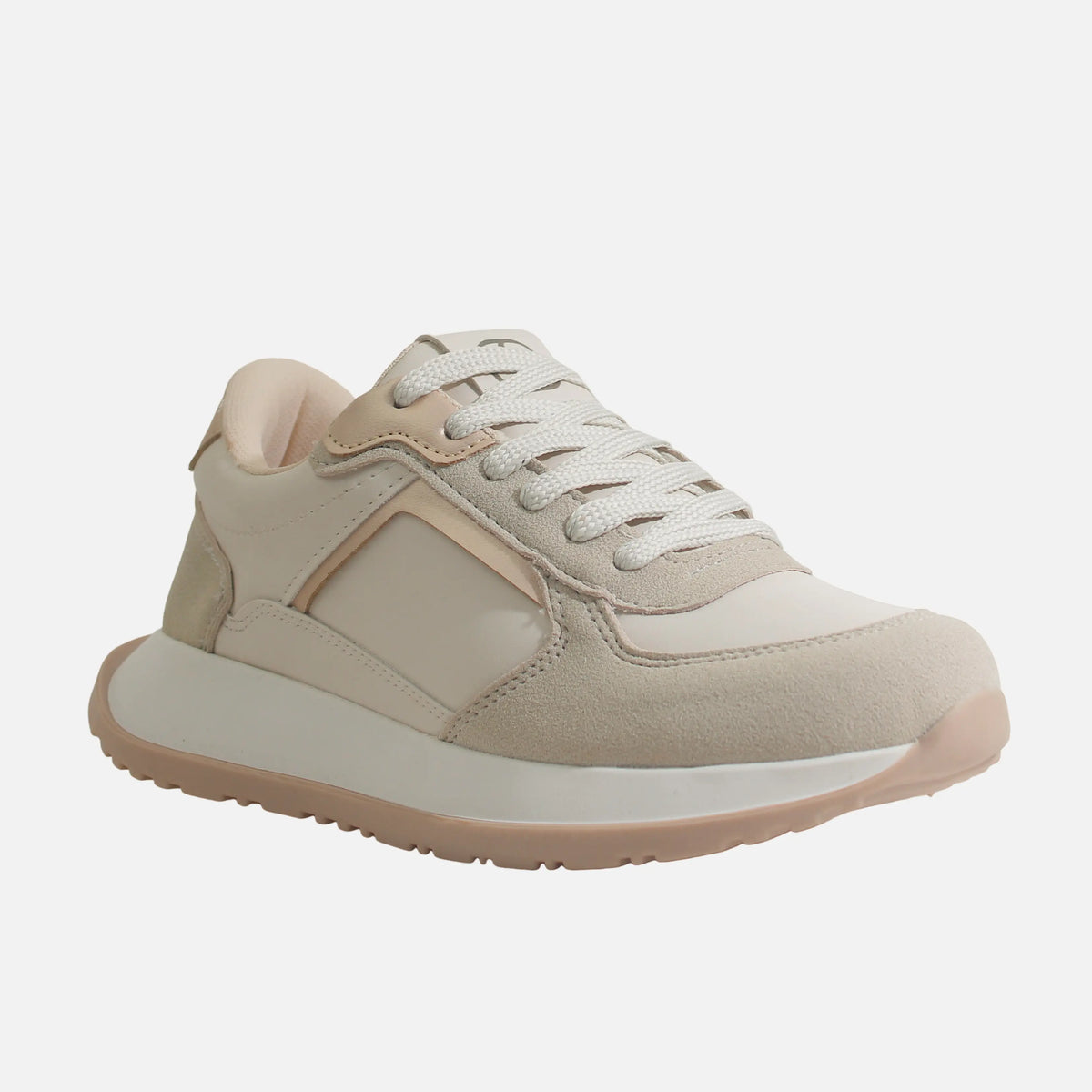 Tenis con plataforma deka de sintético para mujer - Beige